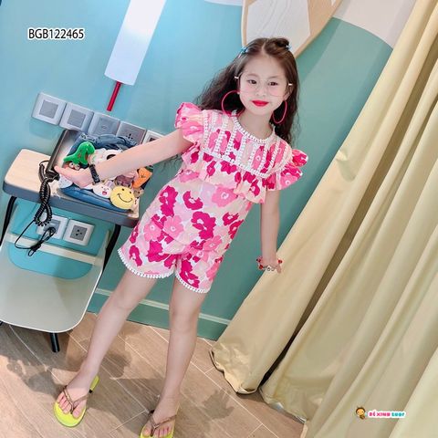 [XẢ KHO] Set kate bông phối ren dễ thương cho bé gái BGB122464