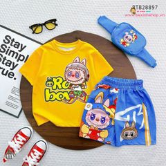 Set bé trai họa tiết (KÈM TÚI ĐEO)dễ thương cho bé trai BTB28897