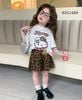 Set áo thun Hello Kitty Quần da beo dễ thương cho bé gái BXG1689