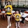 Set áo in bé gái mặt kính quần legging lửng dễ thương cho mẹ & bé gái BXG1603