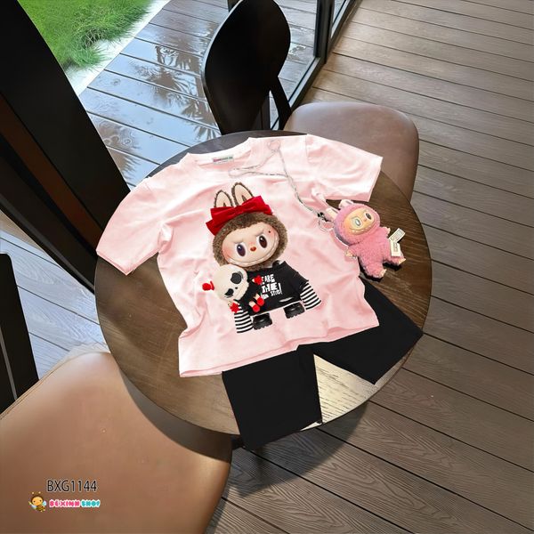 [MẸ & BÉ] Bộ áo Labubu quần legging dễ thương cho bé gái BXG1141