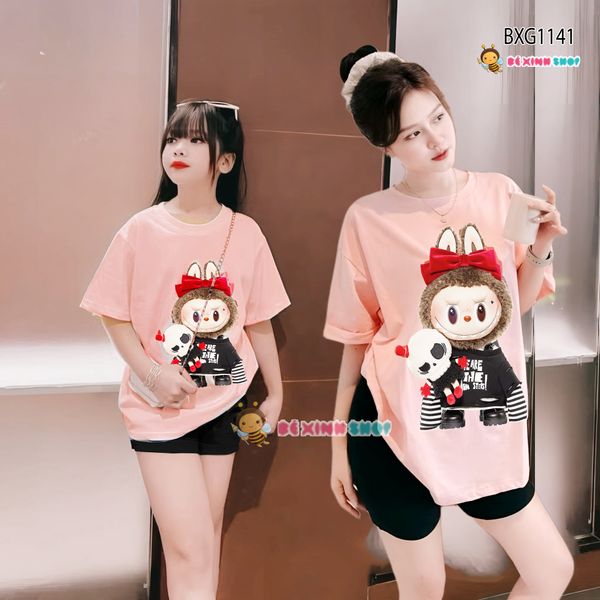[MẸ & BÉ] Bộ áo Labubu quần legging dễ thương cho bé gái BXG1141