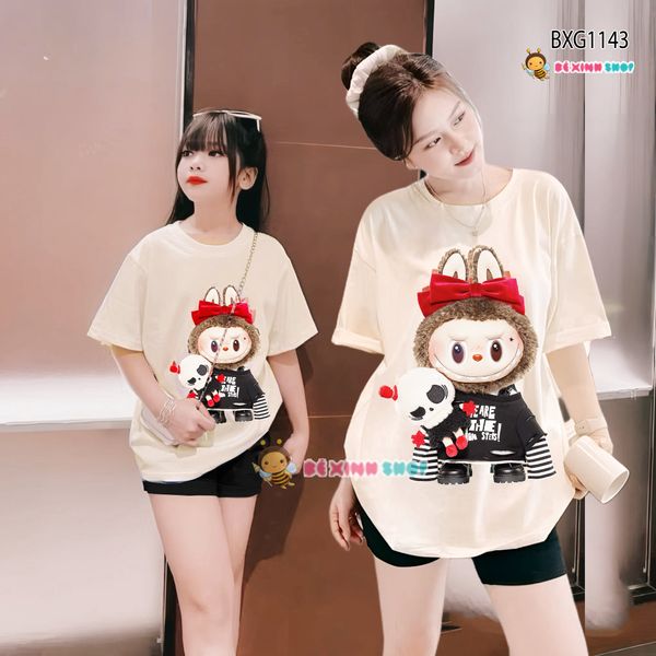 [MẸ & BÉ] Bộ áo Labubu quần legging dễ thương cho bé gái BXG1141