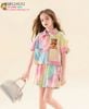 Set short cotton loang đùi in Baby Three cổ polo dễ thương cho bé gái BGB124152