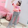 Bộ quần loe baby girl caro áo in chữ dễ thương cho bé gái BGB122386