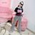 [XẢ KHO] Bộ quần loe baby girl caro áo in chữ dễ thương cho bé gái BGB122386