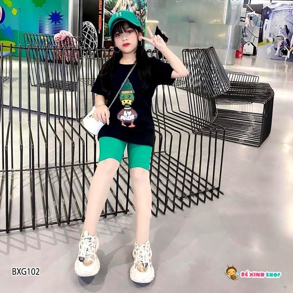 [XẢ KHO] Bộ lửng in vịt dễ thương cho bé gái BXG101