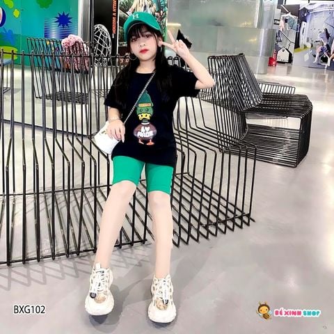 [XẢ KHO] Bộ lửng in vịt dễ thương cho bé gái BXG101