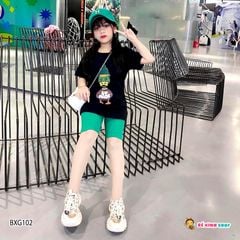 [XẢ KHO] Bộ lửng in vịt dễ thương cho bé gái BXG101