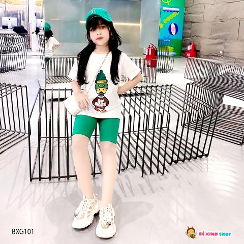 [XẢ KHO] Bộ lửng in vịt dễ thương cho bé gái BXG101