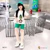 Bộ lửng in vịt dễ thương cho bé gái BXG101