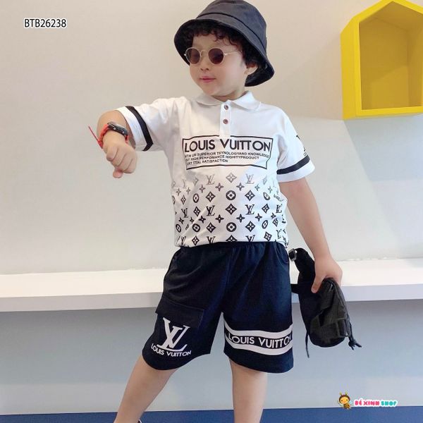 [XẢ KHO] Set cổ trụ LV dễ thương cho bé trai BTB26237