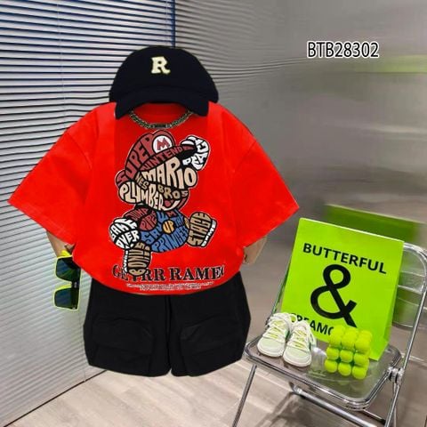 [XẢ KHO] Bộ thun Mario dễ thương cho bé trai BTB28301