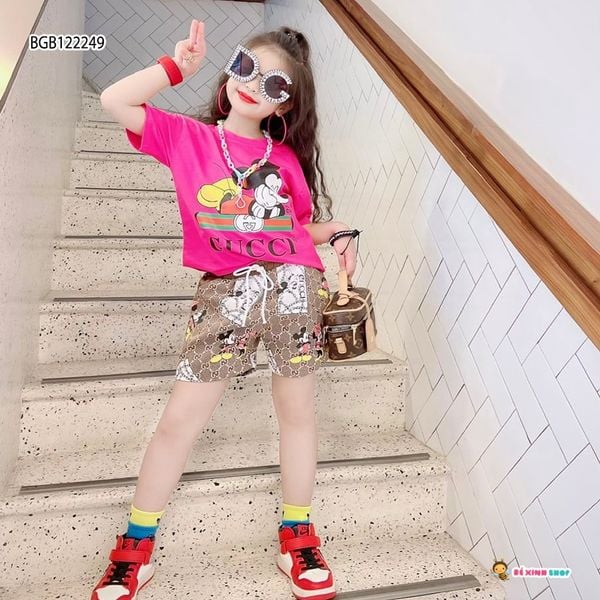 [XẢ KHO] Set mickey quần kaki dễ thương cho bé gái BGB122249