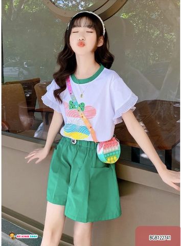 [XẢ KHO] Set áo mickey quần kaki dễ thương cho bé gái BGB122741