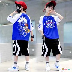 [XẢ KHO] Set áo NARUTO quần phối viền cực ngầu cho bé trai BXG236