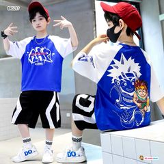 [XẢ KHO] Set áo NARUTO quần phối viền cực ngầu cho bé trai BXG236