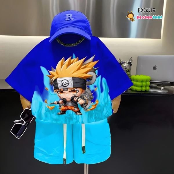 [XẢ KHO] Set thun in 3D Naruto dễ thương cho bé trai BXG818