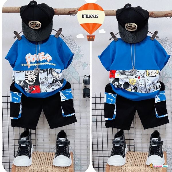 Set túi hộp Naturo Power dễ thương cho bé trai BTB26934