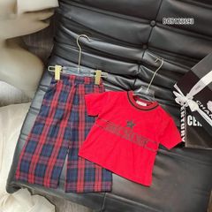 Set áo ngôi sao quần caro dễ thương cho bé gái BGB123393