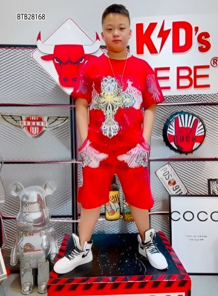 [XẢ KHO] Bộ thun in nhũ HOA VĂN cực ngầu cho bé trai BTB28168