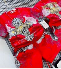 [XẢ KHO] Bộ thun in nhũ HOA VĂN cực ngầu cho bé trai BTB28168