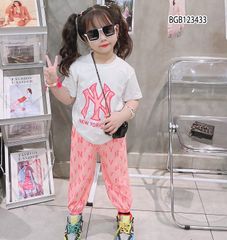 [XẢ KHO] Set NY quần jogger dễ thương cho bé gái BGB123433