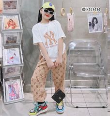 [XẢ KHO] Set NY quần jogger dễ thương cho bé gái BGB123433