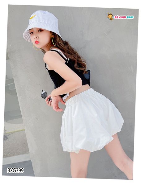 Set áo dây quần bí dễ thương cho bé gái BXG398