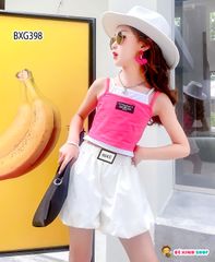 Set áo dây quần bí dễ thương cho bé gái BXG398
