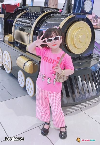 Set áo mèo Marie quần suông dễ thương cho bé gái BGB122854