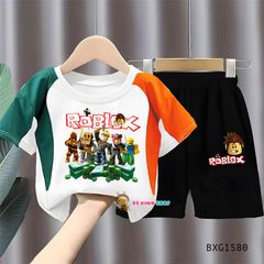 Set áo thun phối màu Roblox dễ thương cho bé trai BXG1579