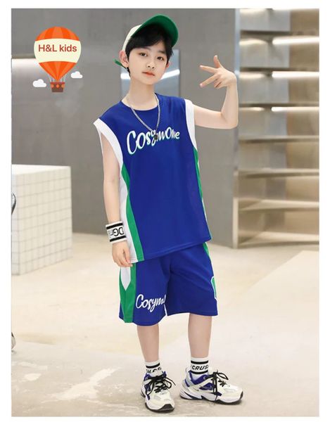 Bộ sát nách thể thao số 5 dễ thương cho bé trai BTB28398