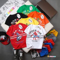 [XẢ KHO]  Set siêu anh hùng kèm nón dễ thương cho bé trai BTB26385