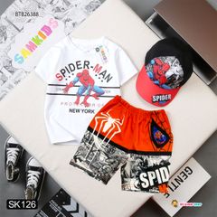 [XẢ KHO]  Set siêu anh hùng kèm nón dễ thương cho bé trai BTB26385