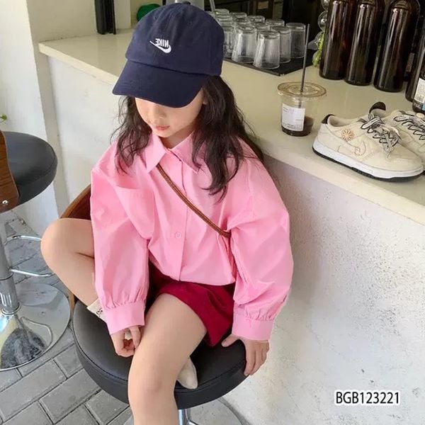 Set Áo Sơ Mi Quần Kaki Dễ Thương Cho Bé Gái Đi Chơi BGB123221