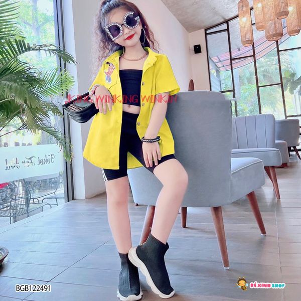 Set sơ mi 3 món dễ thương cho bé gái BGB122489