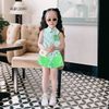 Set áo sơ mi cột dây quần sort kaki dễ thương cho bé gái đi chơi BGB123994