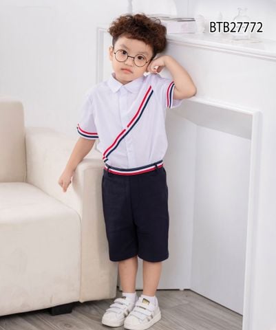 [XẢ KHO] Bộ sơ mi bé trai Thom dễ thương cho bé trai BTB27770