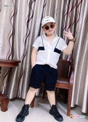 Set sơ mi cực ngầu cho bé trai đi chơi BTB27030