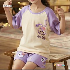 [XẢ KHO] Bộ thun raplang in cáo thỏ dễ thương cho bé gái BGB122483