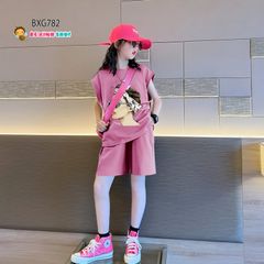 Bộ sort cotton tay lỡ Cô Gái dễ thương cho bé gái BXG782