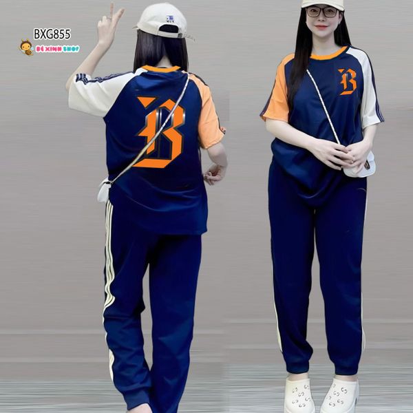 Set tay phối thể thao chữ B dễ thương cho bé trai , bé gái & MẸ BXG854