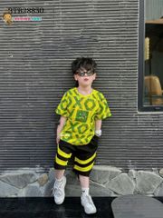 Set thun hiphop in XO toàn thân dễ thương cho bé trai BTB28830