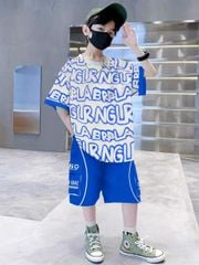 [XẢ KHO] Set THUN ÁO CHỮ quần túi hộp dễ thương cho bé trai BTB28145