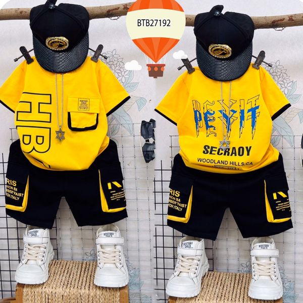 [XẢ KHO] Set hiphop túi hộp HBA dễ thương cho bé trai BTB27192