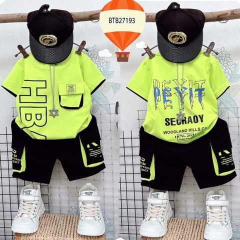 [XẢ KHO] Set hiphop túi hộp HBA dễ thương cho bé trai BTB27192