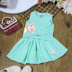 [XẢ KHO] Set áo xoán eo in gấu chân váy dễ thương cho bé gái