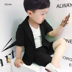 Set vest 3 món phong cách Hàn Quốc cho bé trai đi tiệc, Lễ Tết BXG445