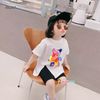Set áo xẽ tà in gấu quần legging lửng dễ thương cho Mẹ & bé gái BXG068